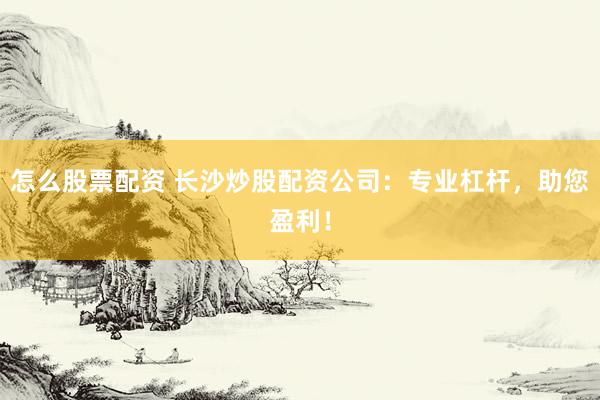 怎么股票配资 长沙炒股配资公司：专业杠杆，助您盈利！