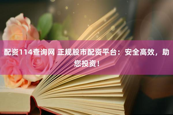 配资114查询网 正规股市配资平台：安全高效，助您投资！